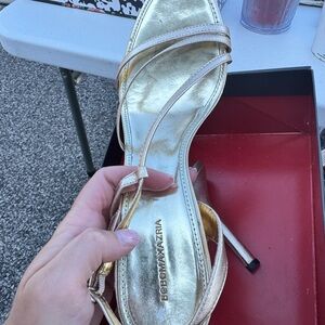 BCBGMaxAzria Gold High Heel Pumps